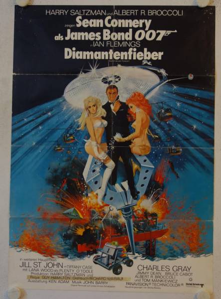 Diamonds are forever original release german movie poster